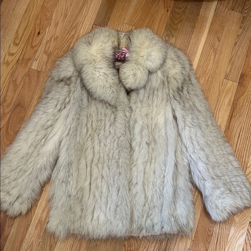 Saga blue fox fur coat